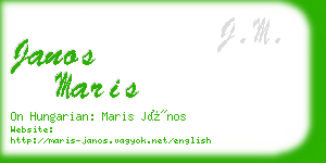 janos maris business card